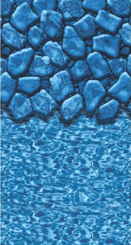 Boulder Border Blue Swirl Wall / Floor