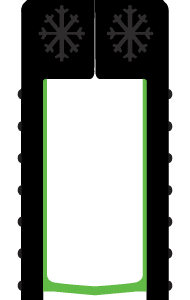 Ski Bat - Black w/Lime