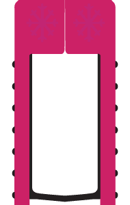 Ski Bat - Pink w/Black