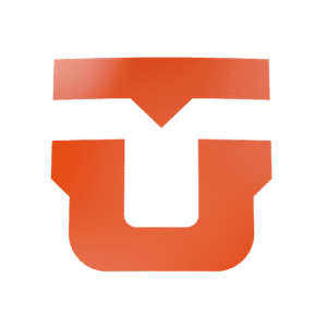 U Diecut Stickers 6.5" Orange