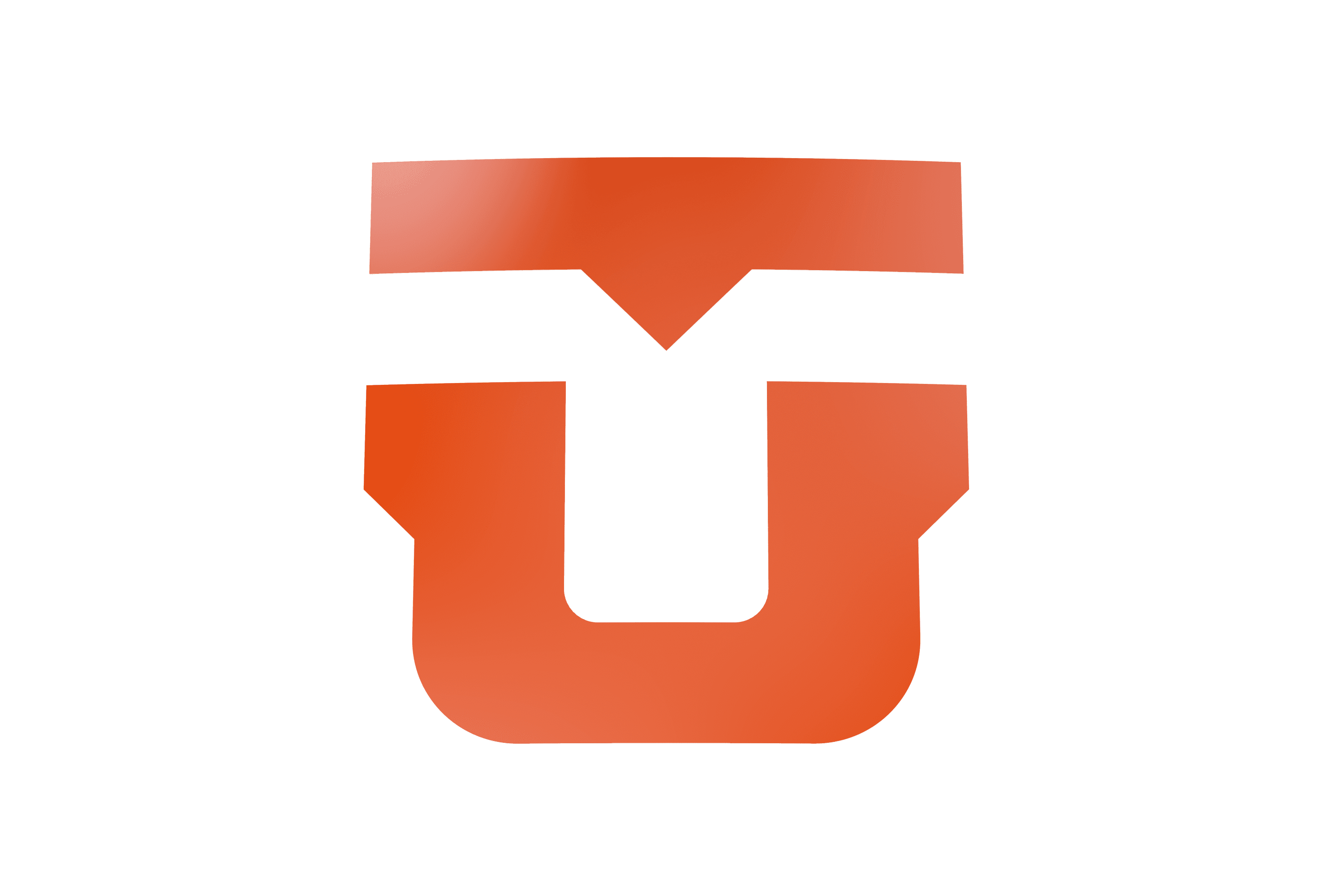 U Diecut Stickers 6.5" Orange